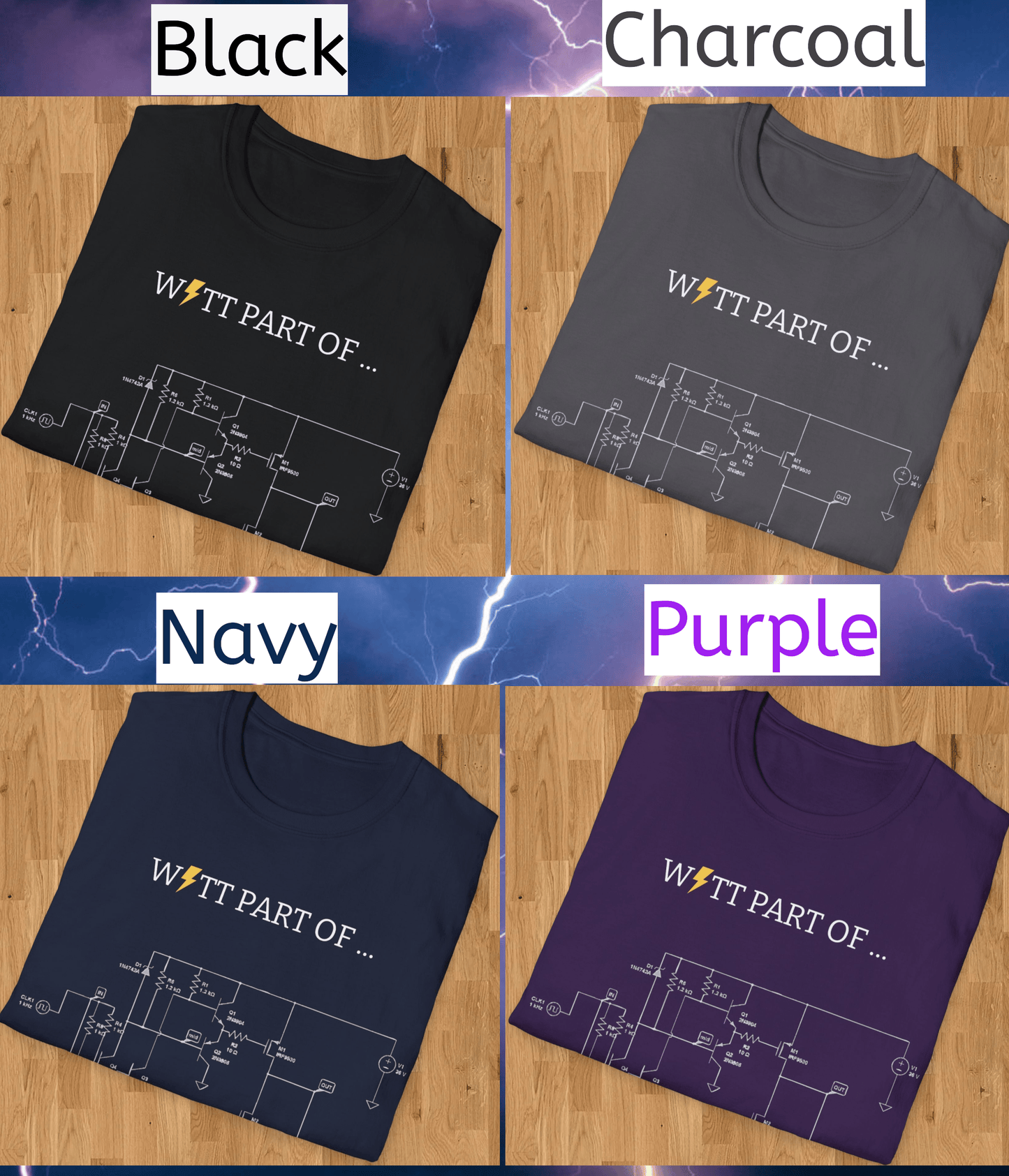 "W⚡TT part of don't you understand?" Electrical Engineer T-Shirt